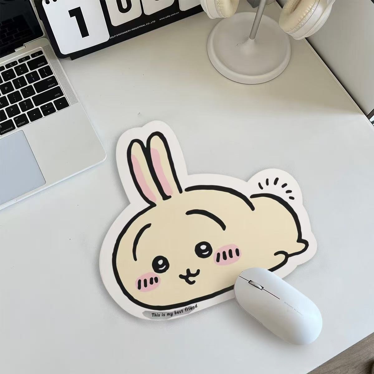 Leather Desk Pad - Chiikawa 漫画 Jiyi Usagi Hachiware 特殊形状レザーマウスパッド