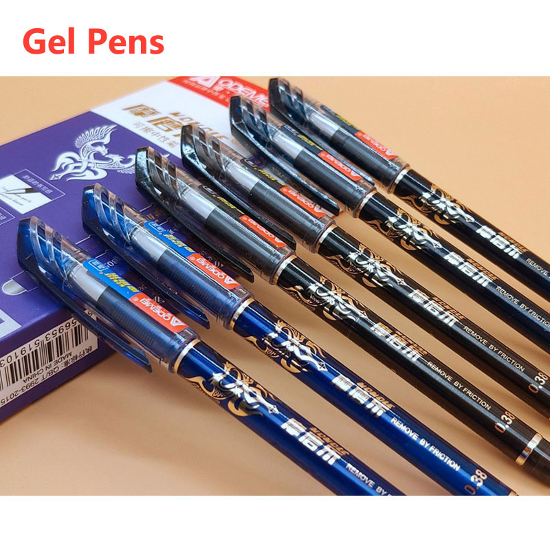 Correction Pen Fine - オフィス黒青赤消去可能なゲルペン学校事務用品消去可能なゲルペンセット 0.5 ミリメートル針先ゲルインクペンリフィル