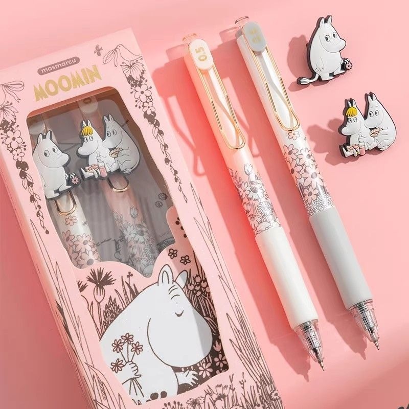 Correction Pen Fine - ムーミンかわいい格納式ゲルペン 0.5 ミリメートル細字スムーズな書き込みボールペン毎日の学校文具用品学生向け