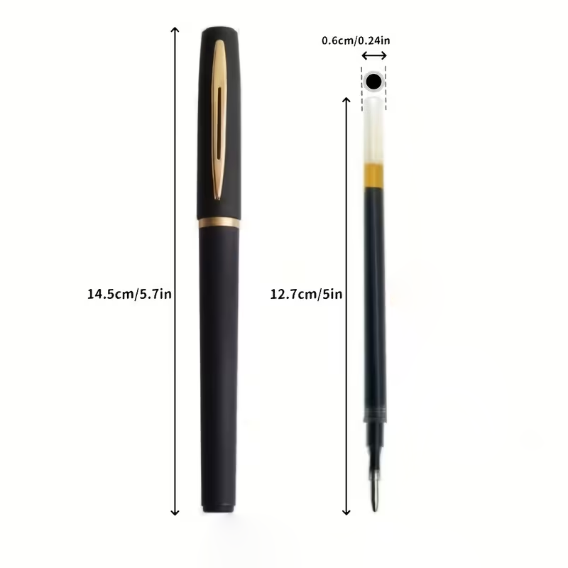 12本入り高級ブラック大容量ゲルペンセット、0.5mm細字、 - Correction Pen Fine のレビューと価格
