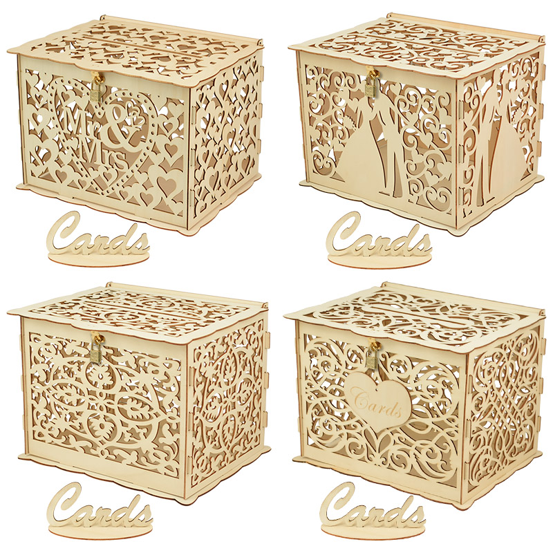 30X24X21cm DIY ウェディングギフトカードボック - Card Index Box のレビューと価格