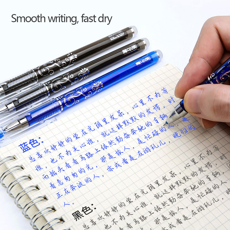 オフィス黒青赤消去可能なゲルペン学校事務用品消去可能なゲルペ - Correction Pen Fine のレビューと価格