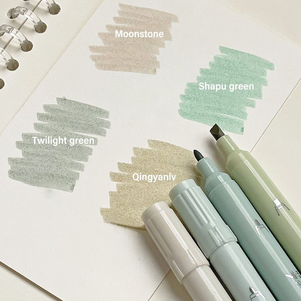 4本セット クリエイティブ デュアルチップ ハイライターペン - Correction Pen Fine のレビューと価格