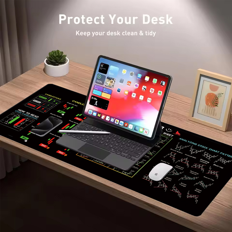 EXCO株式市場トレーダー革製マウスパッド、大型キャンドルス - Leather Desk Pad のレビューと価格