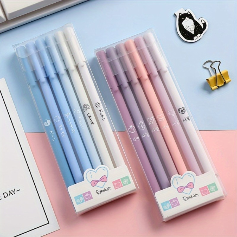 6本入りジェルペンセット、1箱6本入り、速乾性ブラックジェル - Correction Pen Fine のレビューと価格