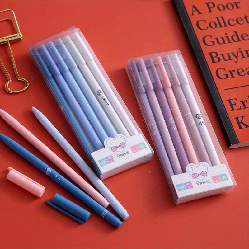 6本入りジェルペンセット、1箱6本入り、速乾性ブラックジェル - Correction Pen Fine のレビューと価格
