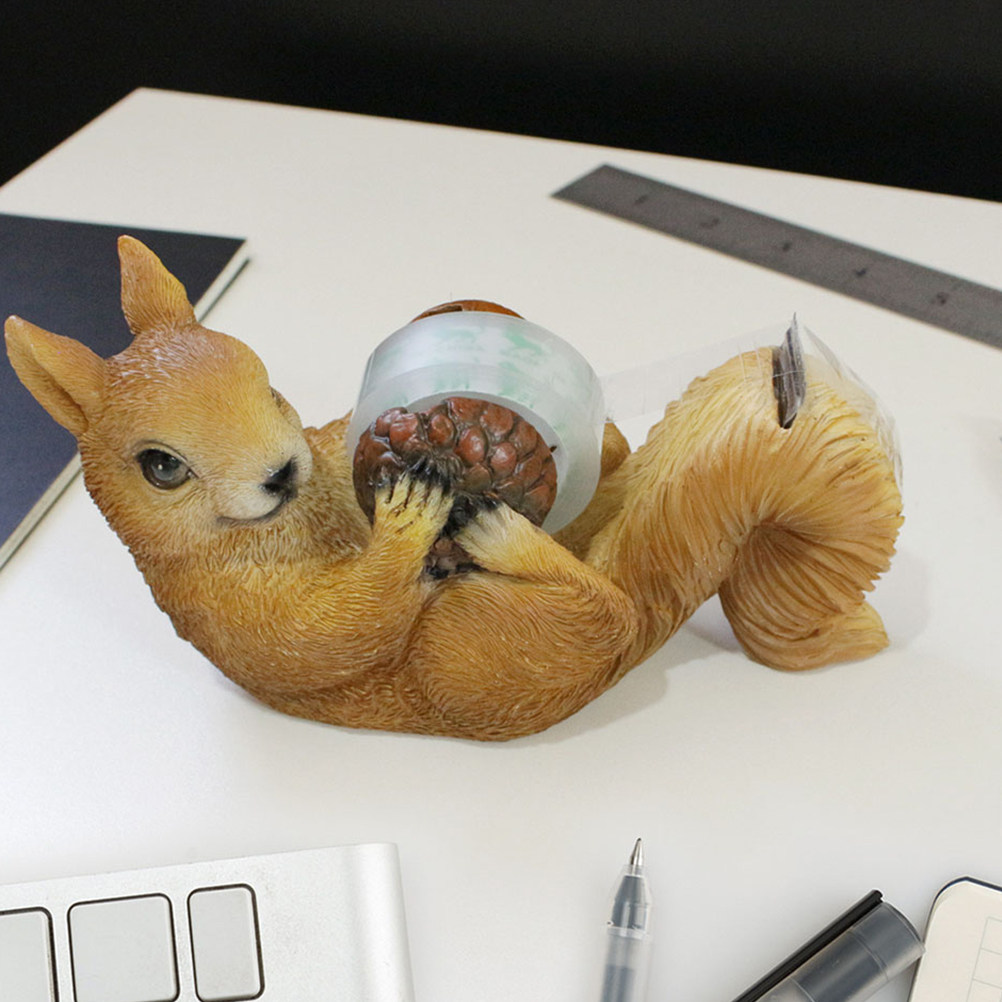 かわいいリス型テープディスペンサー、樹脂製ウェイト付きデスク - Tape Dispenser Weighted のレビューと価格