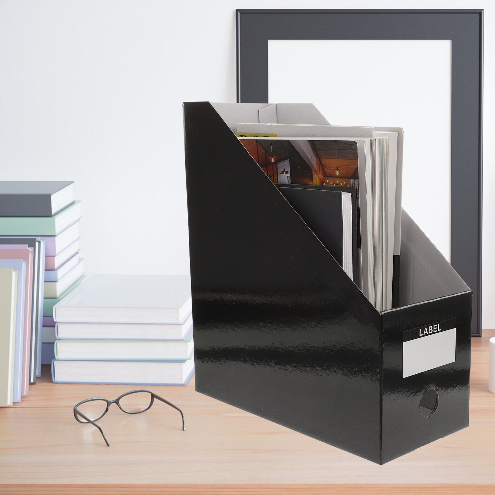 3個入りファイルフォルダーオーガナイザー デスクトップ収納ラ - Magazine Holder Rack のレビューと価格