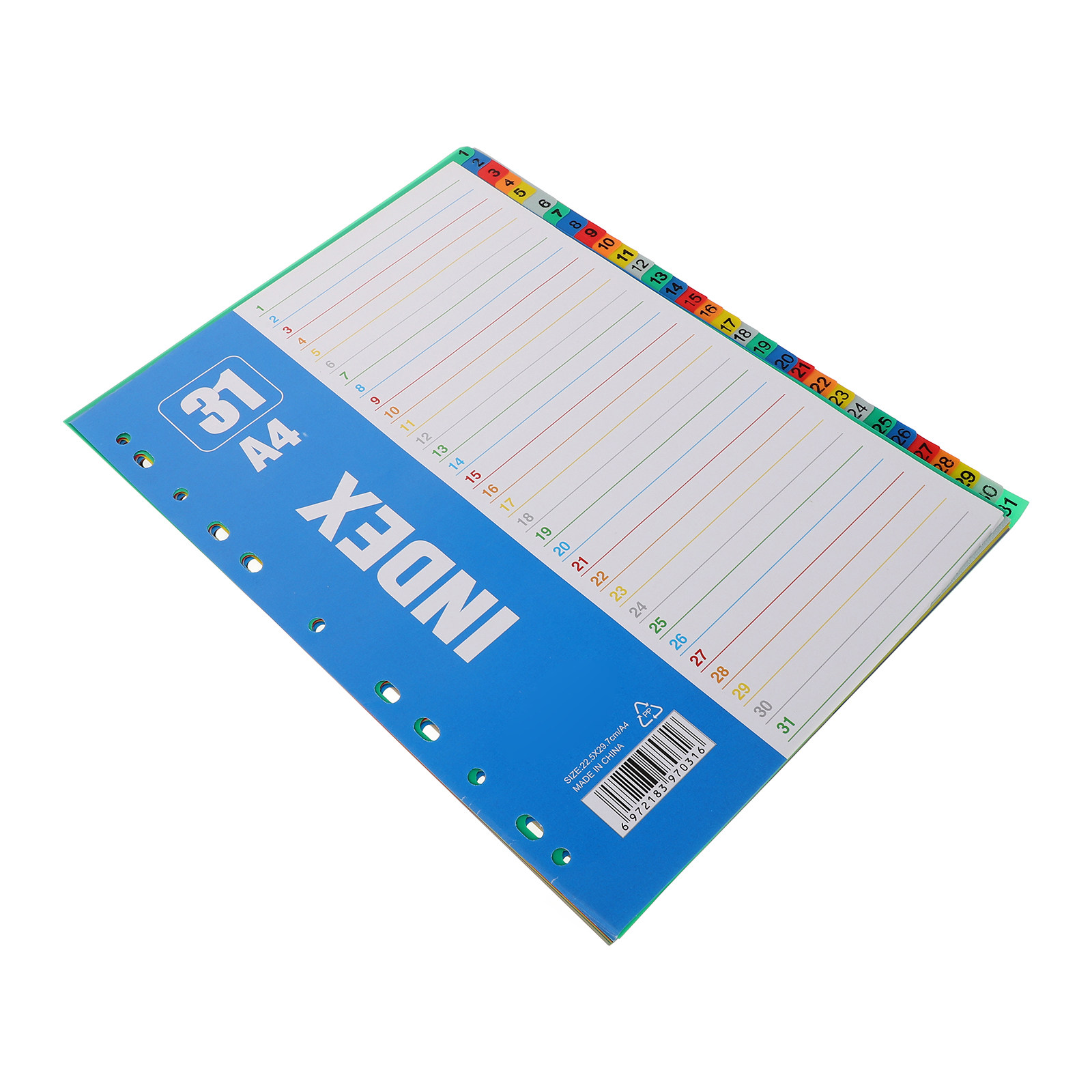 1セット ナンバーインデックスページ A4 11穴タブ付きデ - Tab Divider A4 のレビューと価格