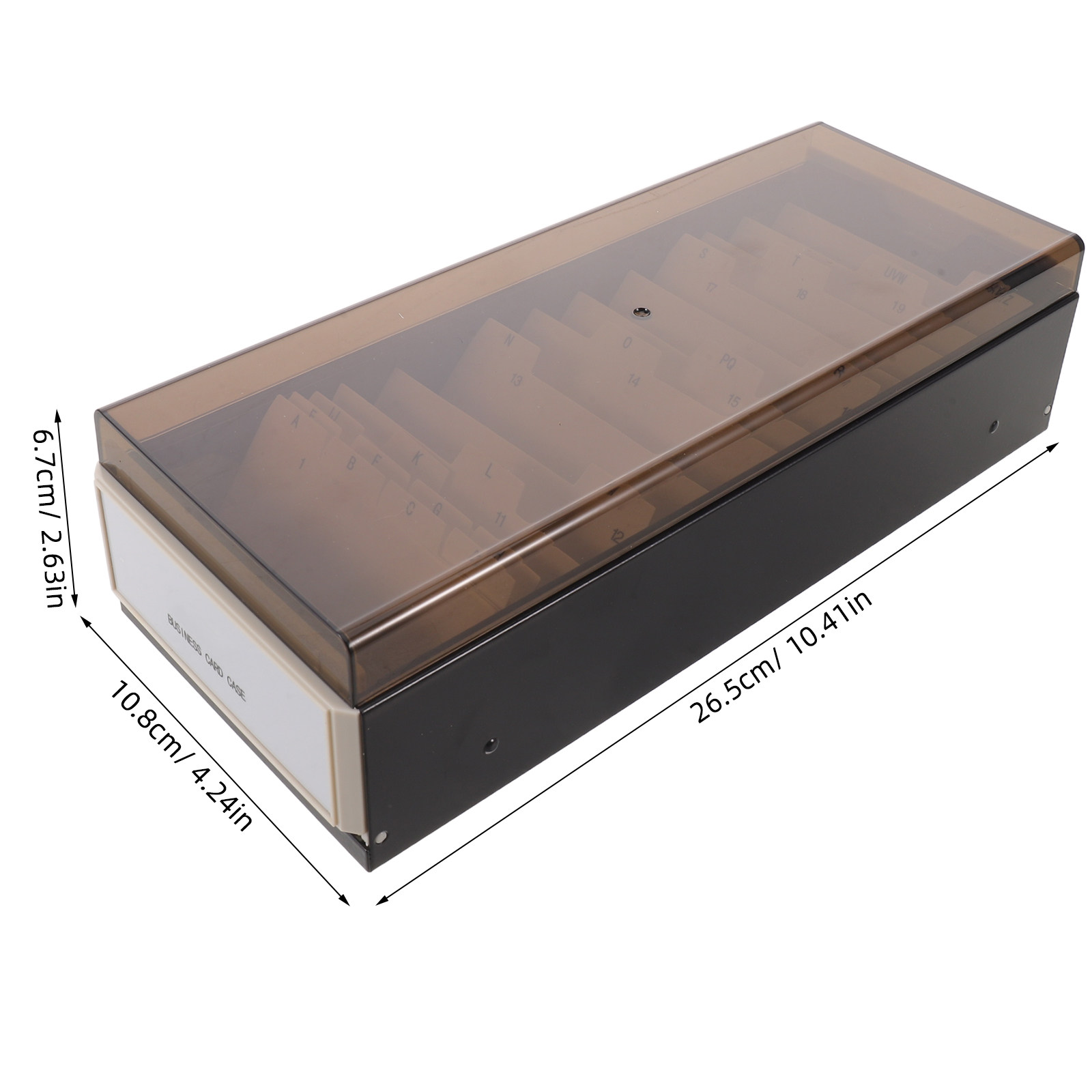 大容量名刺ホルダー収納ボックス ブラック デスクトップオーガ - Card Index Box のレビューと価格