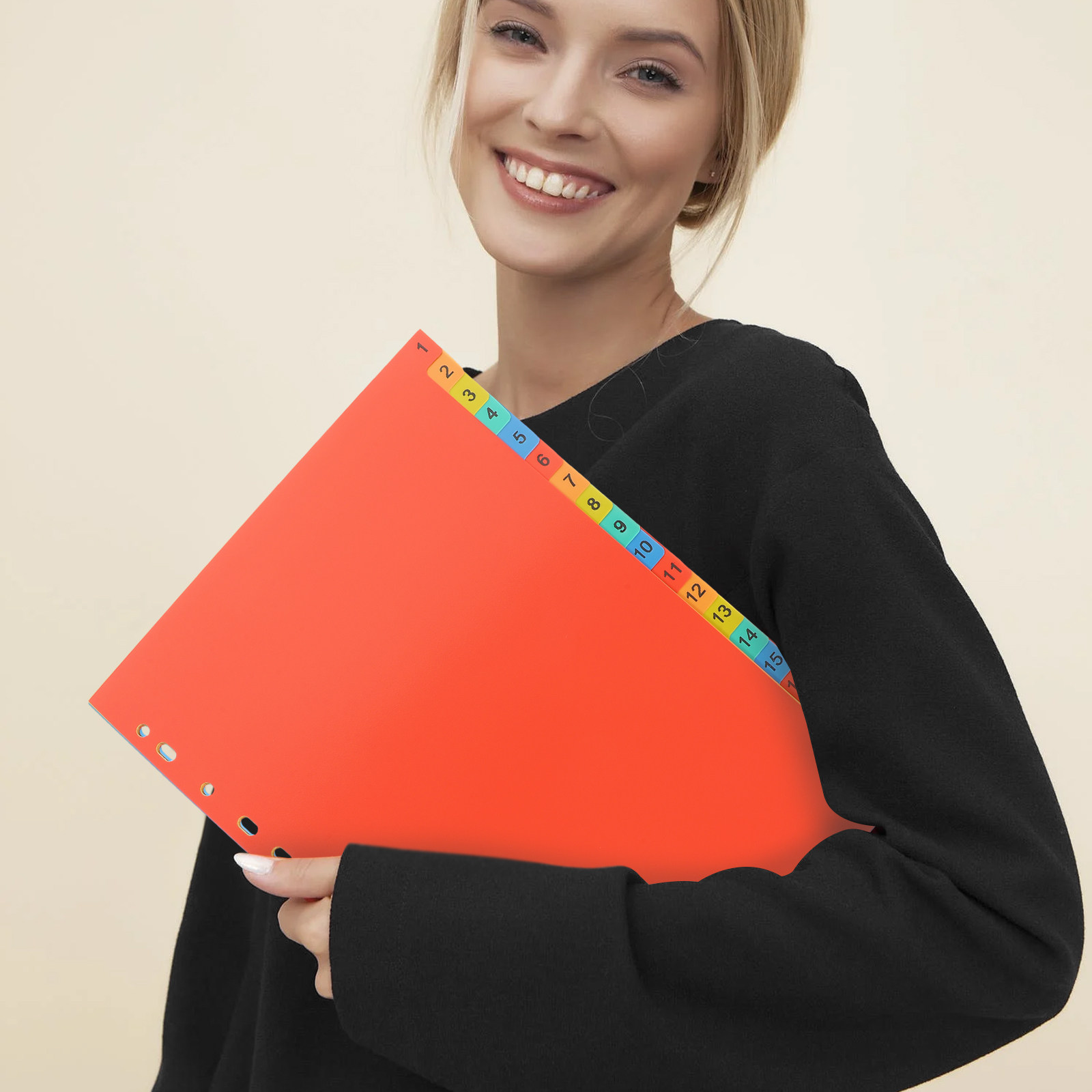 A4プラスチックバインダーディバイダー20枚、タブ付きインデ - Tab Divider A4 のレビューと価格