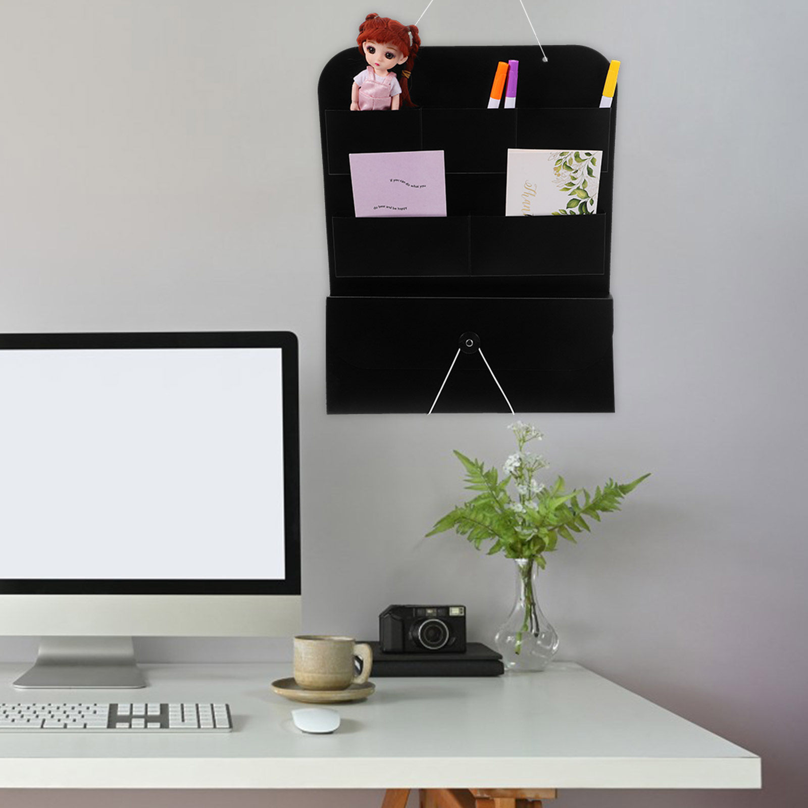 壁掛けファイルオーガナイザー PP素材 縦型マガジンラック  - Magazine Holder Rack のレビューと価格
